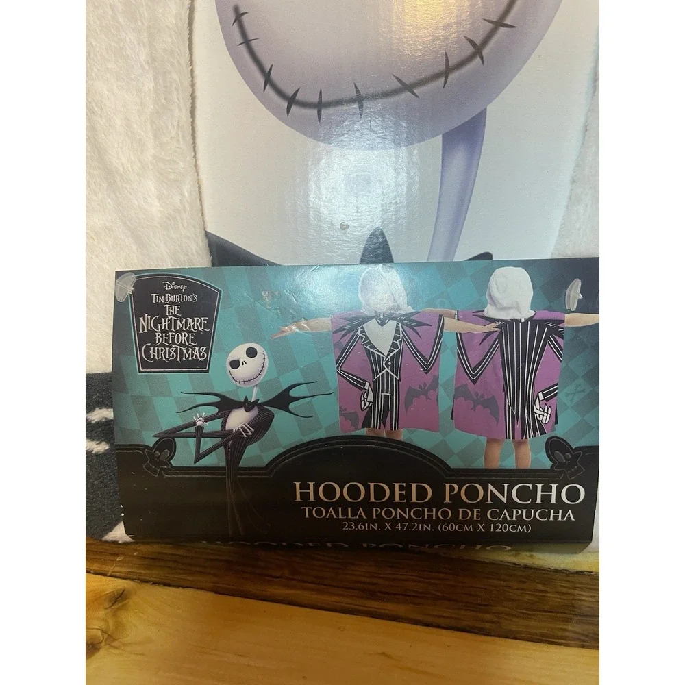 Disney The Nightmare Before Christmas Hooded Poncho Jack Skellington NWT